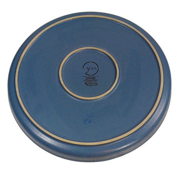 DANSK MESA 13" ROUND SERVING TRAY SKY BLUE POTTERY PLATTER PORTUGAL - Picture 5 of 6